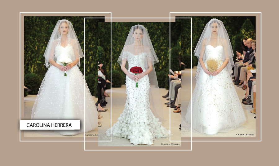 Die bekanntesten Brautmode Designer Carolina Herrera Wunsch-Brautkleid