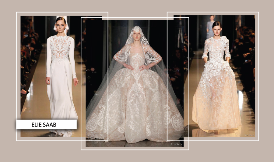 Die bekanntesten Brautmode Designer Elie Saab Wunsch-Brautkleid