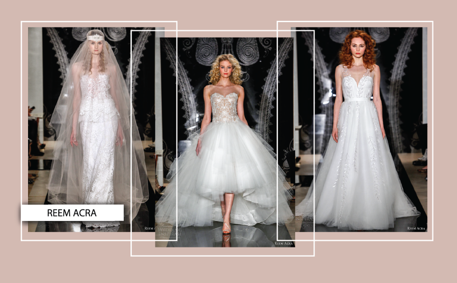 Die bekanntesten Brautmode Designer Reem Acra Wunsch-Brautkleid