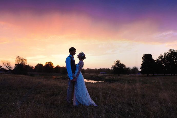 Heiraten am See Brautkleid