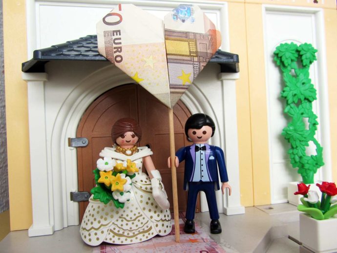 Geldgeschenk Hochzeit Playmobil