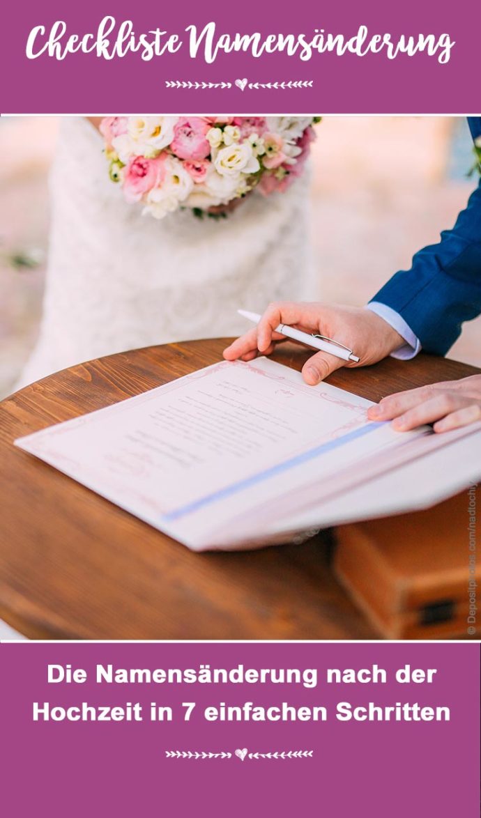 Checkliste Namensanderung Nach Der Hochzeit In 8 Schritten